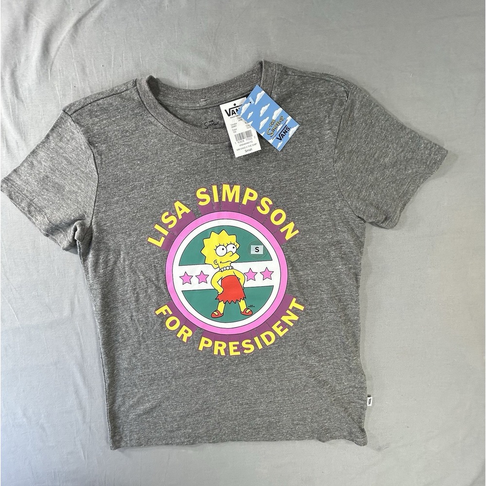 Vans x The Simpsons Lisa Simpson for President women's t-shirt Small  TV Skater
